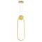 Cwi Lighting Pulley 4 in LED Satin Gold Mini Pendant 1297P4-1-602 - alternate 4